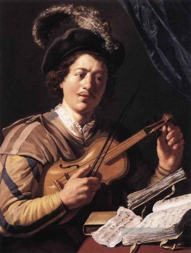 Le violoniste Jan Lievens Peinture à l'huile